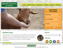 Tablet Screenshot of granjaescuelaelpato.com